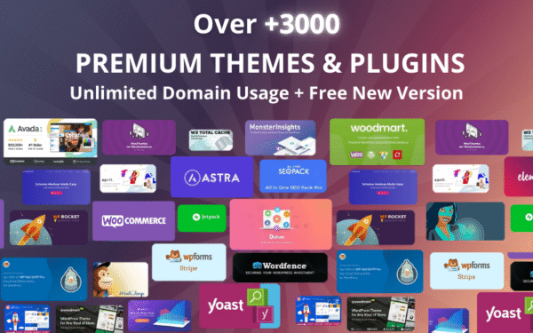 Over +3000 PREMIUM THEMES & PLUGINS